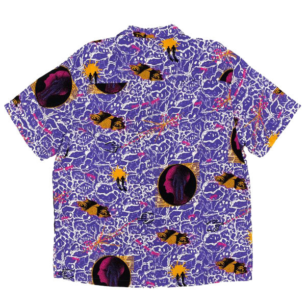 DEUS EX MACHINA ( デウスエクスマキナ ) / 半袖 オープンカラーシャツ / FUTURE HISTORY SHIRT - VIOLET / DMP255049