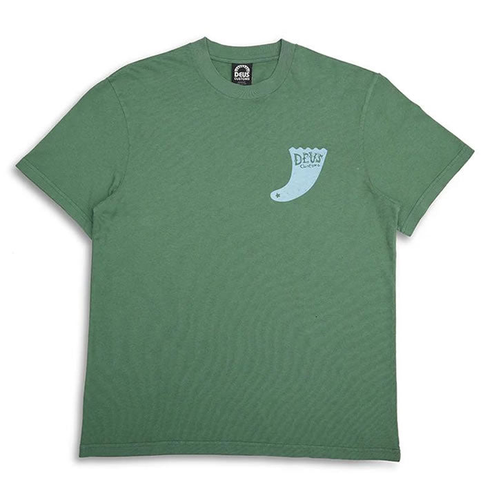 DEUS EX MACHINA ( デウスエクスマキナ ) / 半袖 Tシャツ / SINGLE FIN TEE - HILLSIDE GREEN / DMF241772 / メンズ