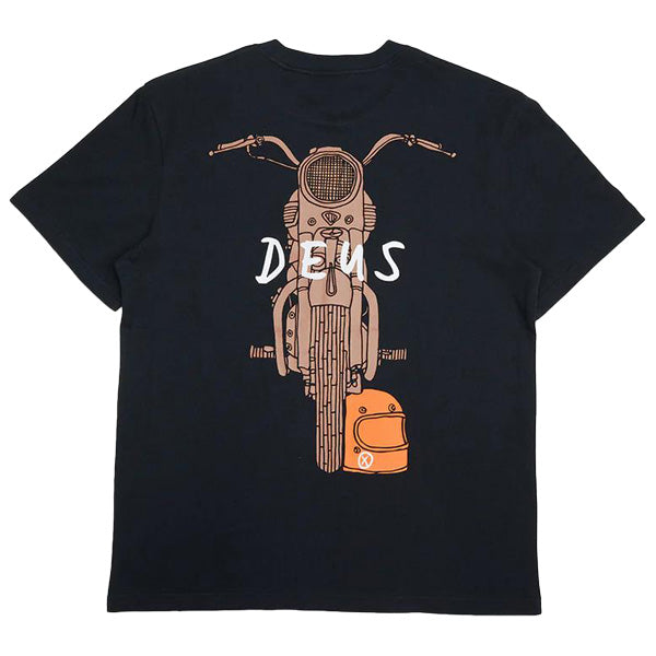 DEUS EX MACHINA ( デウスエクスマキナ ) / 半袖 Tシャツ / FRONTAGE TEE - BLACK / DMF241747D / メンズ