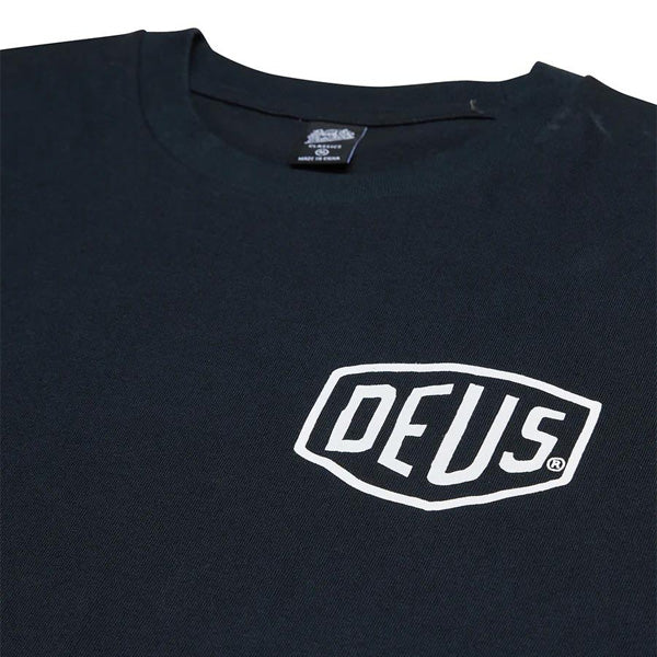 DEUS EX MACHINA ( デウスエクスマキナ ) / 半袖 Tシャツ / FRONTAGE TEE - BLACK / DMF241747D / メンズ