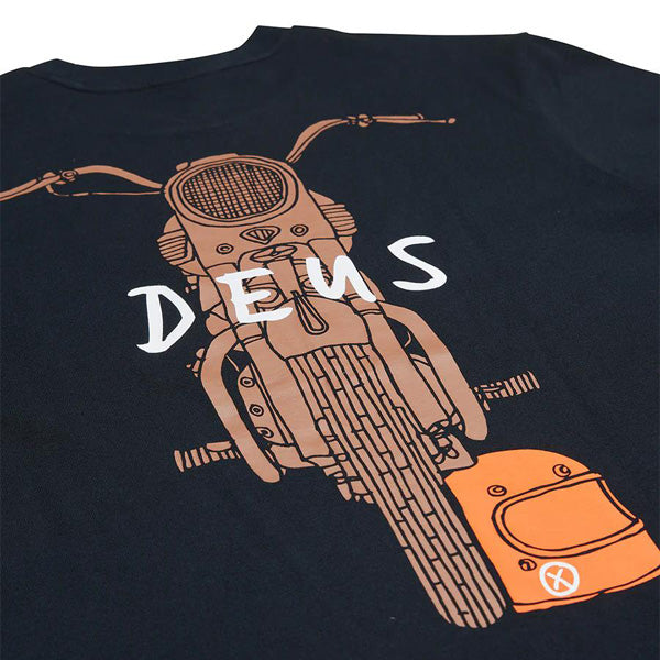 DEUS EX MACHINA ( デウスエクスマキナ ) / 半袖 Tシャツ / FRONTAGE TEE - BLACK / DMF241747D / メンズ