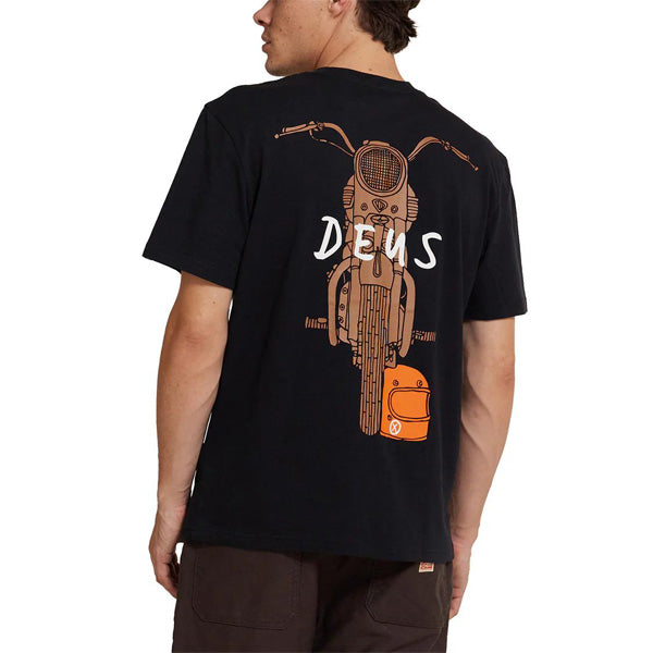 DEUS EX MACHINA ( デウスエクスマキナ ) / 半袖 Tシャツ / FRONTAGE TEE - BLACK / DMF241747D / メンズ