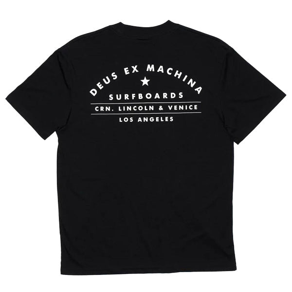 DEUS EX MACHINA ( デウスエクスマキナ ) / 半袖 Tシャツ / LOS ANGELES SURF ADDRESS TEE - BLACK / DMP251000C / メンズ