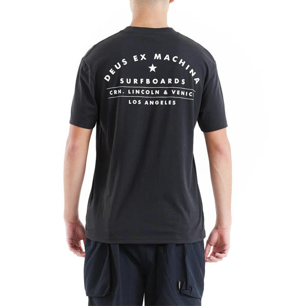 DEUS EX MACHINA ( デウスエクスマキナ ) / 半袖 Tシャツ / LOS ANGELES SURF ADDRESS TEE - BLACK / DMP251000C / メンズ