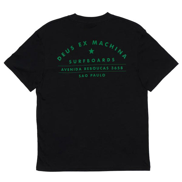 DEUS EX MACHINA ( デウスエクスマキナ ) / 半袖 Tシャツ / SAO PAULO SURF ADDRESS TEE - BLACK / DMP251000B / メンズ