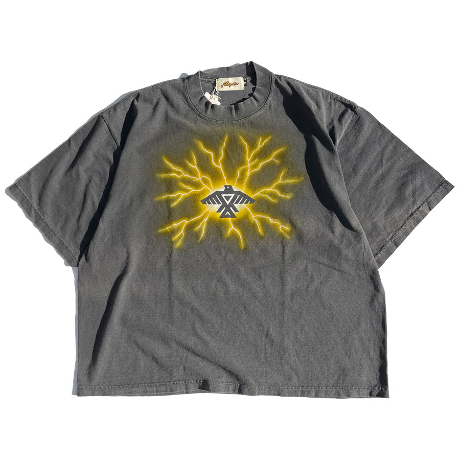 NASNGWAM (ナスングワム) / 厚手 半袖Tシャツ / THUNDER TEE - YELLOW / C0709904 / メンズ サンダー 雷 日本製