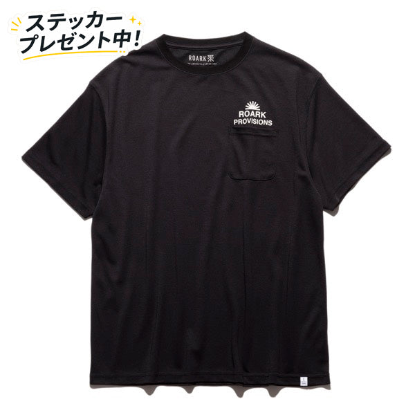 THE ROARK ロアーク / コットンタッチ 半袖ドライTシャツ / "PROVISIONS" Dri-Release TEE - BLACK / RTJDR1102-BLK / メンズ