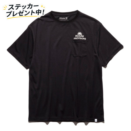 THE ROARK ロアーク / コットンタッチ 半袖ドライTシャツ / "PROVISIONS" Dri-Release TEE - BLACK / RTJDR1102-BLK / メンズ