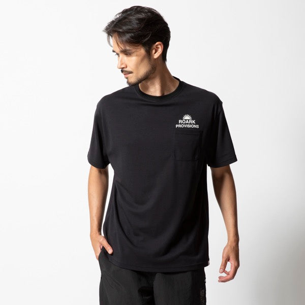 THE ROARK ロアーク / コットンタッチ 半袖ドライTシャツ / "PROVISIONS" Dri-Release TEE - BLACK / RTJDR1102-BLK / メンズ
