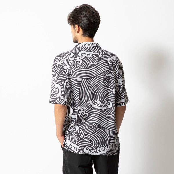 THE ROARK ロアーク / 半袖 シャツ / "WAVE" BLESS UP SS - BLACK / RWJ1101-BLK / メンズ