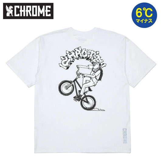 【店頭のみ5月より販売開始】CHROME (クローム) / -6℃冷感 半袖 Tシャツ / LSC TEE WIDE FIT ESOW ver.1 - WHITE / JP246WTH / メンズ