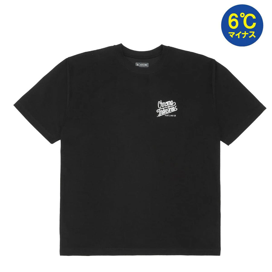 【店頭のみ5月より販売開始】CHROME (クローム) / -6℃冷感 半袖 Tシャツ / LSC TEE WIDE FIT ESOW ver.1 - BLACK / JP246WTH / メンズ