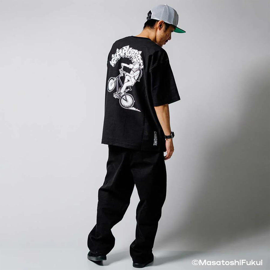 【店頭のみ5月より販売開始】CHROME (クローム) / -6℃冷感 半袖 Tシャツ / LSC TEE WIDE FIT ESOW ver.1 - BLACK / JP246WTH / メンズ