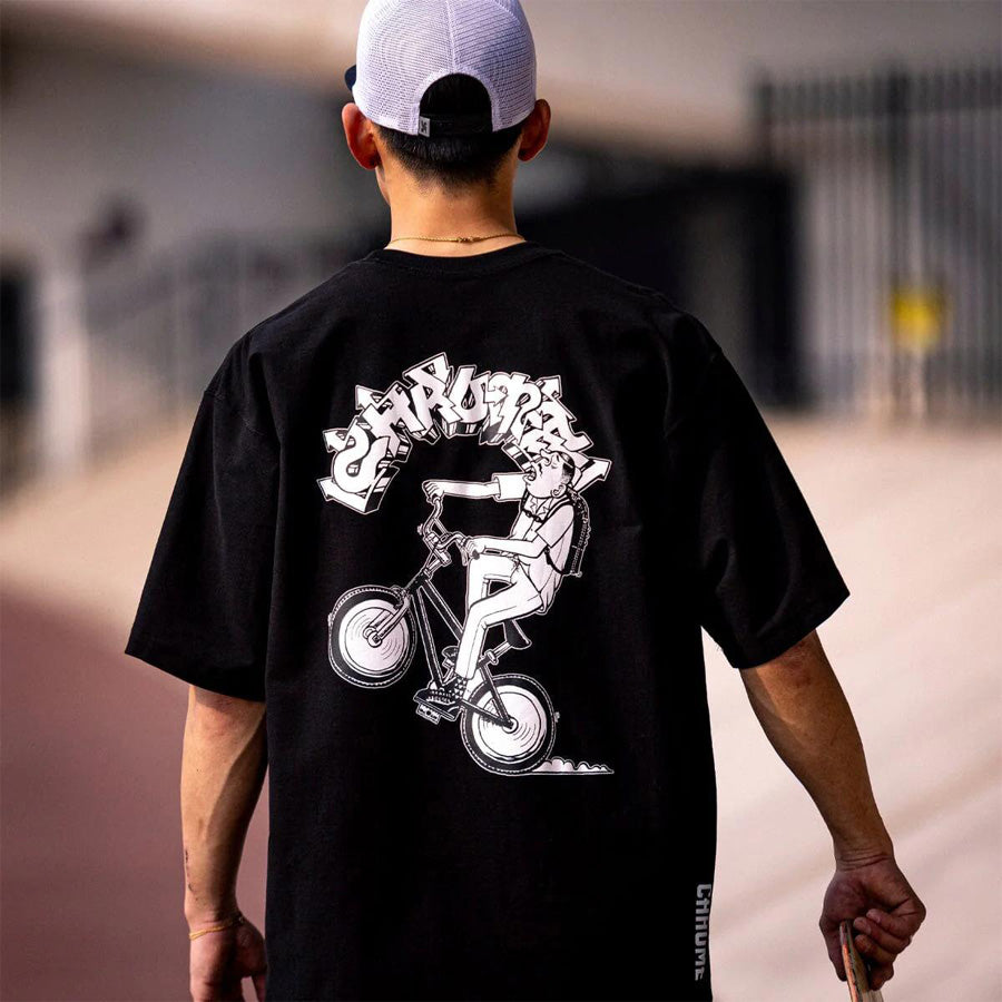 【店頭のみ5月より販売開始】CHROME (クローム) / -6℃冷感 半袖 Tシャツ / LSC TEE WIDE FIT ESOW ver.1 - BLACK / JP246WTH / メンズ