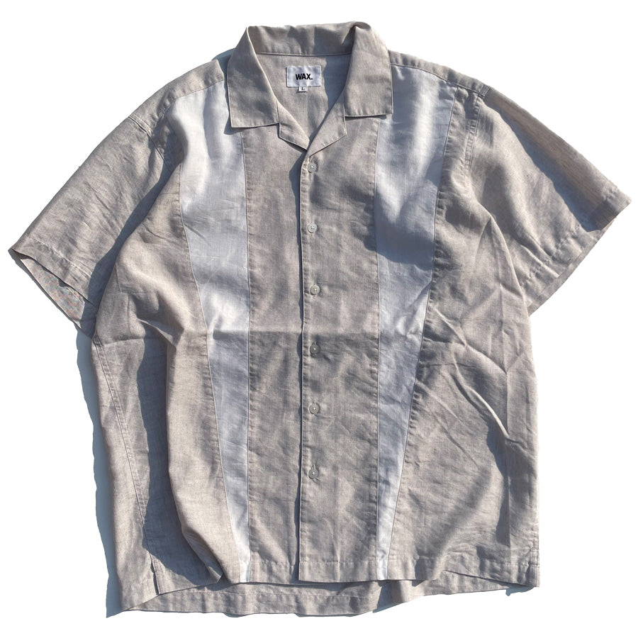 WAX(ワックス) / 半袖リネンオープンカラーシャツ / LINEN SHIRTS - NATURAL / WX-0424 / メンズ THM