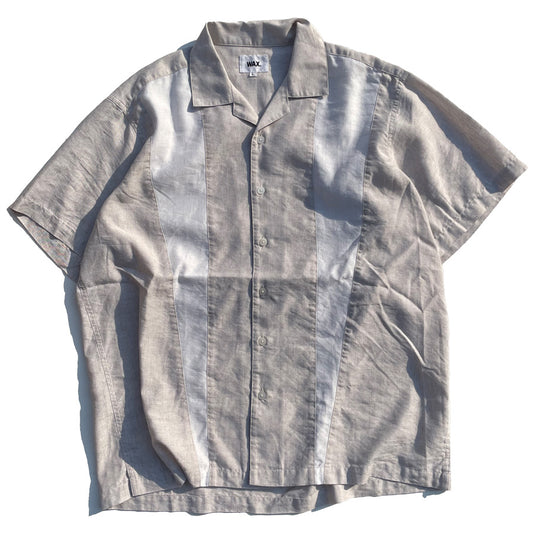 WAX(ワックス) / 半袖リネンオープンカラーシャツ / LINEN SHIRTS - NATURAL / WX-0424 / メンズ THM