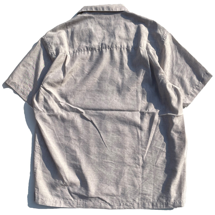 WAX(ワックス) / 半袖リネンオープンカラーシャツ / LINEN SHIRTS - NATURAL / WX-0424 / メンズ THM