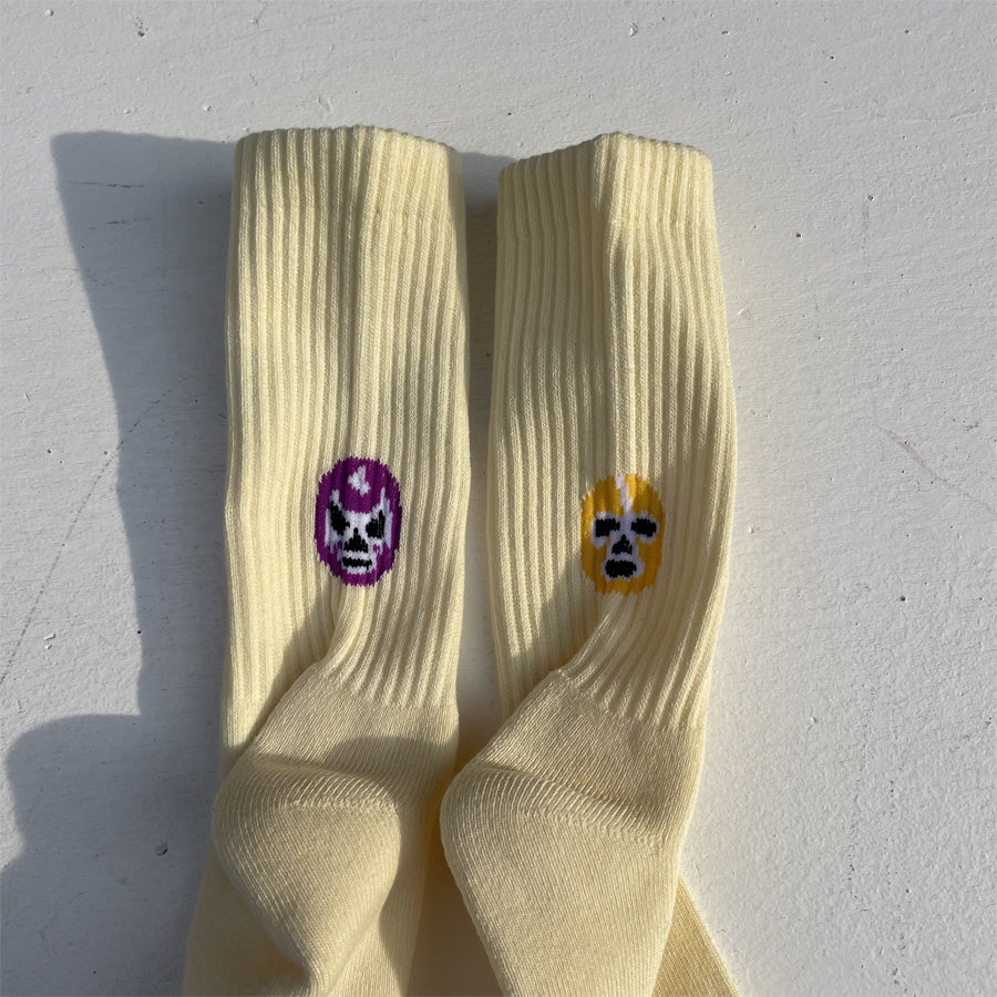 yours socks(ユアーズソックス) / 靴下 クルーソックス  / WRESTLER - LEMON / Y2505 / メンズ