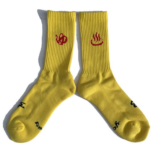 yours socks(ユアーズソックス) / 靴下 クルーソックス  / 温泉 - YELLOW / Y2503 / メンズ