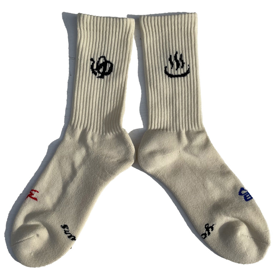 yours socks(ユアーズソックス) / 靴下 クルーソックス  / 温泉 - WHITE / Y2503 / メンズ