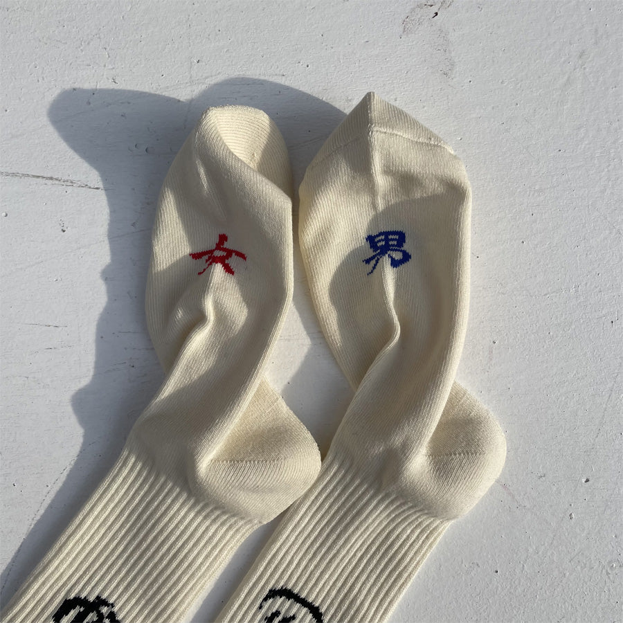 yours socks(ユアーズソックス) / 靴下 クルーソックス  / 温泉 - WHITE / Y2503 / メンズ