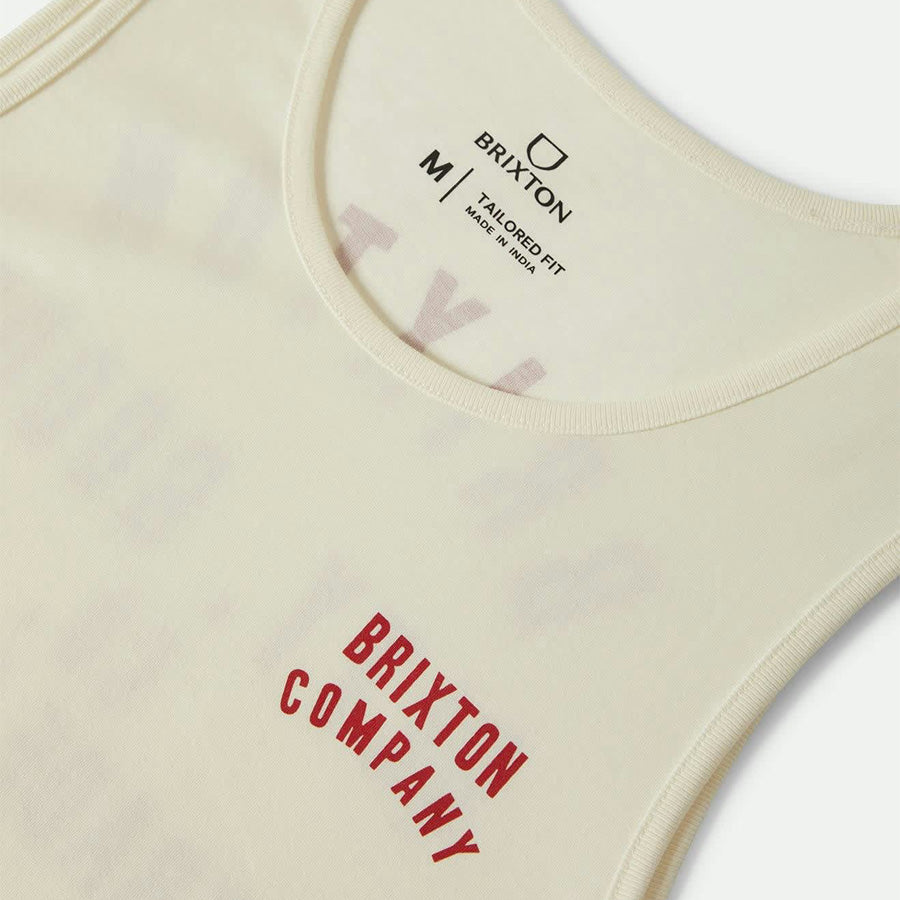 BRIXTON ( ブリクストン ) / タンクトップ / WOODBURN TANK TOP - OFF WHITE x CRIMSON / 22736-OFWCR