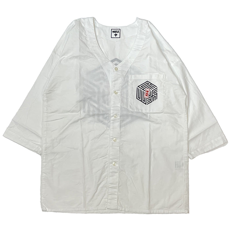 WAX(ワックス) / 鯉口シャツ / Koikuchi-shirts "箱文字" - 白 / WX-0461 / メンズ THM