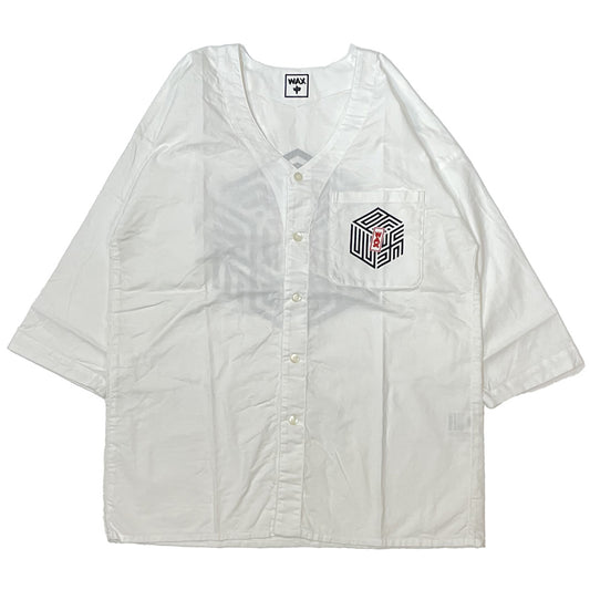 WAX(ワックス) / 鯉口シャツ / Koikuchi-shirts "箱文字" - 白 / WX-0461 / メンズ THM