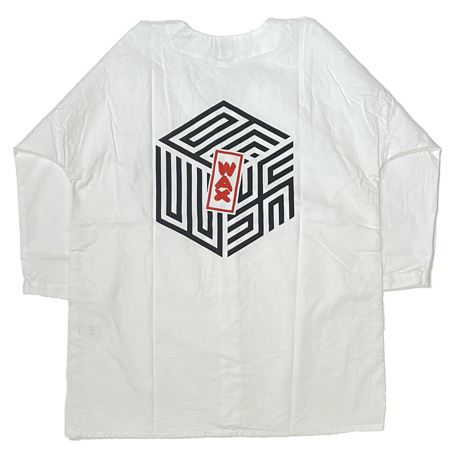 WAX(ワックス) / 鯉口シャツ / Koikuchi-shirts "箱文字" - 白 / WX-0461 / メンズ THM