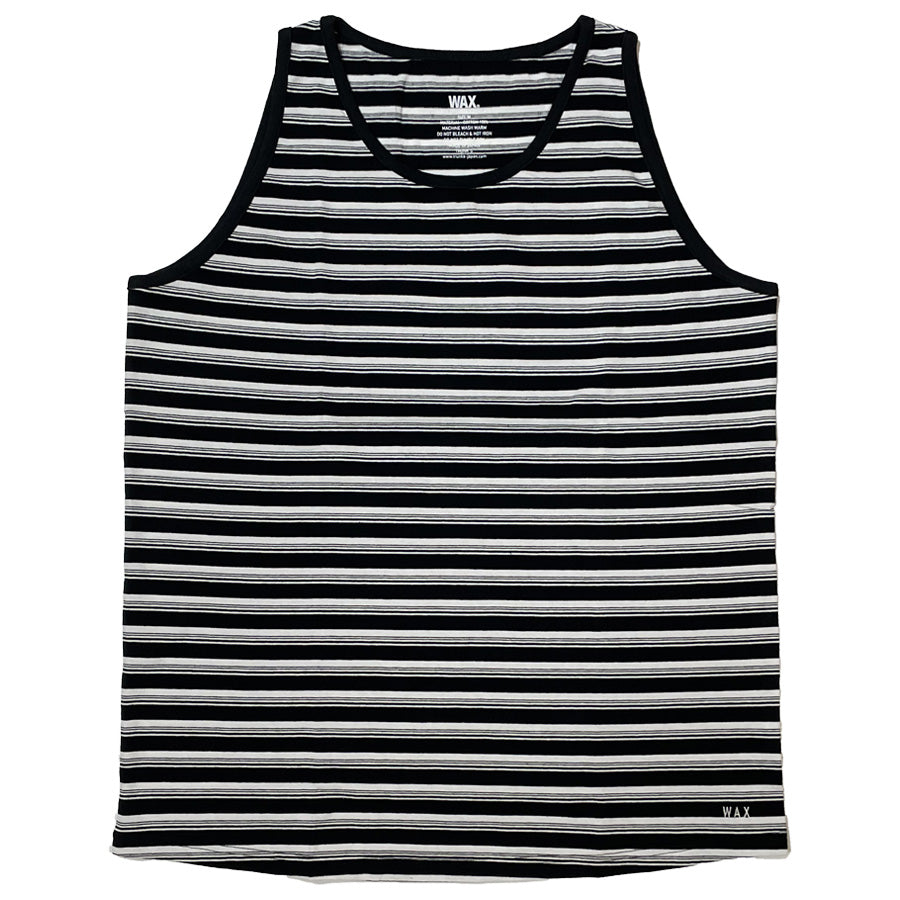 WAX(ワックス) / タンクトップ / Stripe tank top - BLACK / WX-0436 / メンズ 日本製