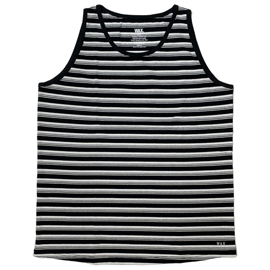WAX(ワックス) / タンクトップ / Stripe tank top - BLACK / WX-0436 / メンズ 日本製