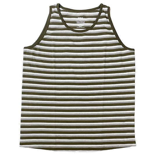 WAX(ワックス) / タンクトップ / Stripe tank top - KHAKI / WX-0436 / メンズ 日本製