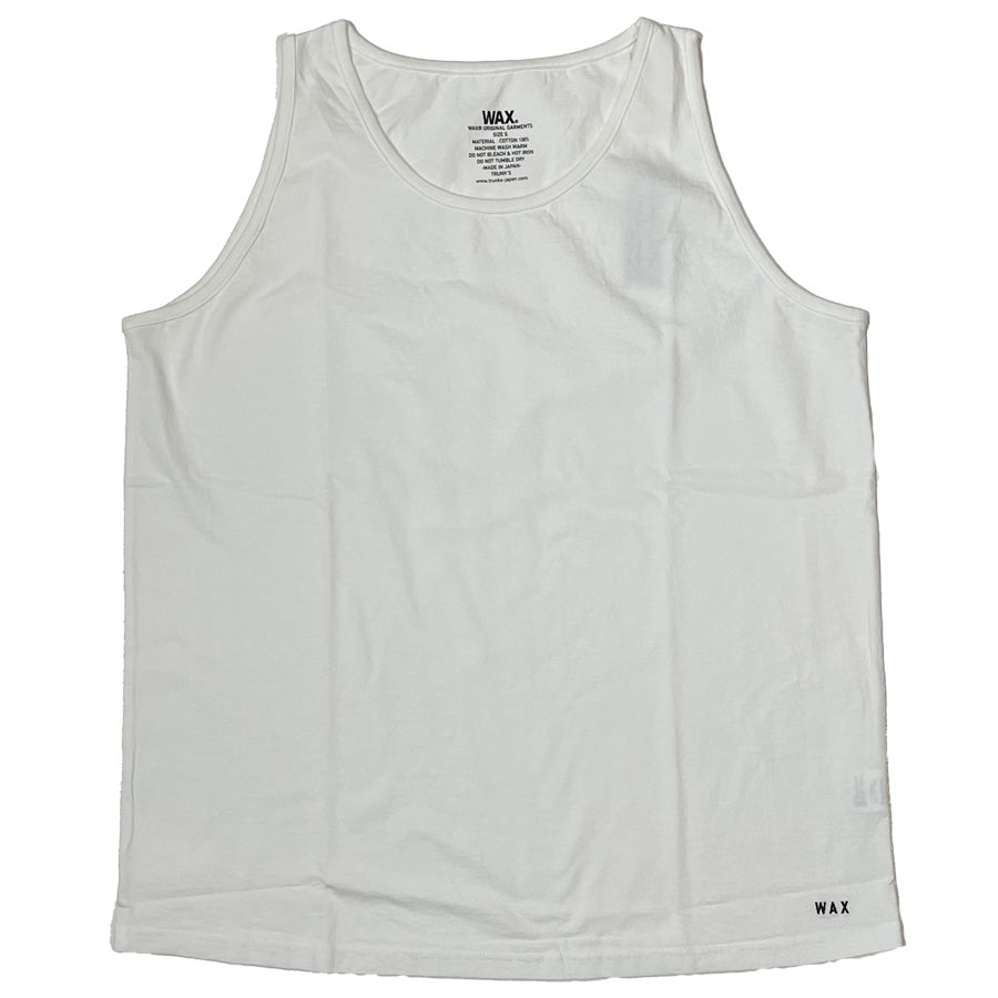 WAX(ワックス) / タンクトップ / Basic tank top - WHITE / WX-0352 / メンズ 日本製