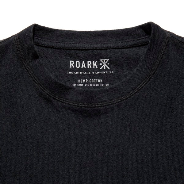 THE ROARK ロアーク / 半袖 Tシャツ / H/W HEMPCOTTON S/S TEE - BLACK / RTJH1120-BLK / メンズ