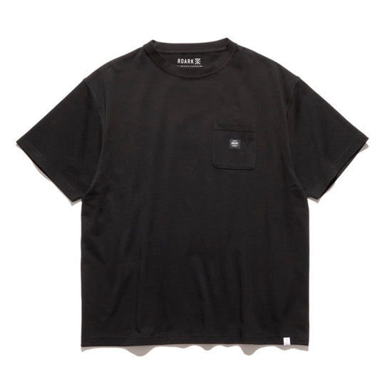THE ROARK ロアーク / 半袖 Tシャツ / "LABEL POCKET" 9.3oz H/W TEE - BLACK / RTJHW1120-BLK / メンズ