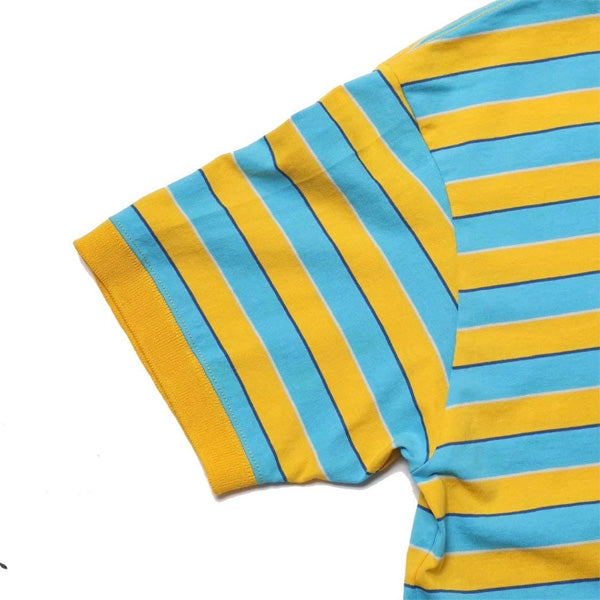 IMPRESTORE (インプレストア) / 半袖Tシャツ ボーダーTシャツ / OTIS BORDER RIB TEE - YELLOW / メンズ