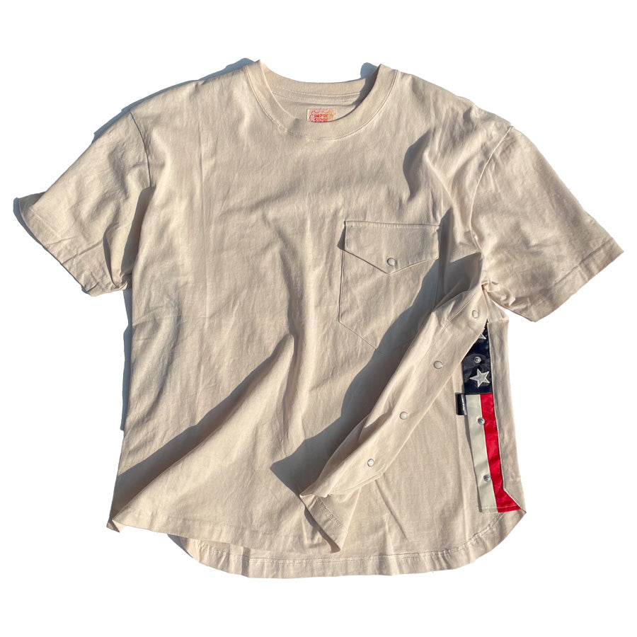 IMPRESTORE (インプレストア) / 半袖Tシャツ / DEVANEY SIDE OPEN POCKET TEE - IVORY / メンズ