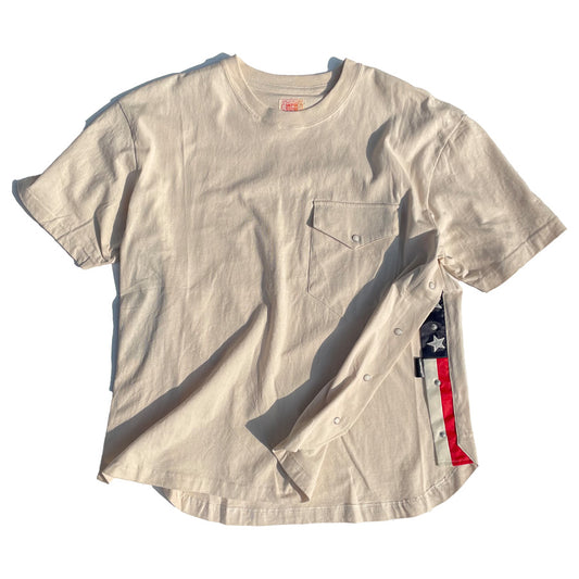 IMPRESTORE (インプレストア) / 半袖Tシャツ / DEVANEY SIDE OPEN POCKET TEE - IVORY / メンズ