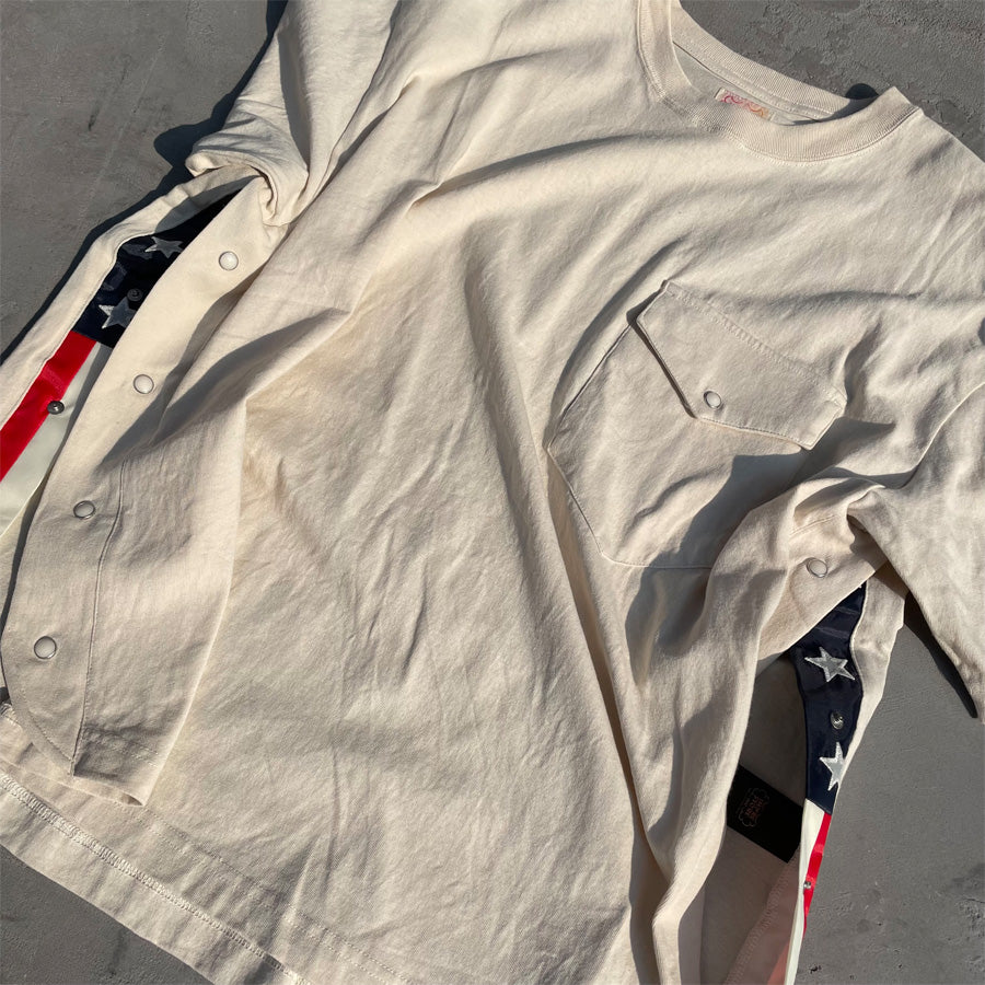 IMPRESTORE (インプレストア) / 半袖Tシャツ / DEVANEY SIDE OPEN POCKET TEE - IVORY / メンズ