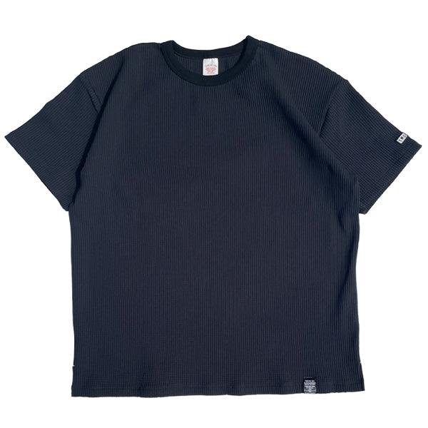 TURN ME ON(ターンミーオン) / 半袖 ワッフルサーマルＴ / ワッフルサーマルTEE - BLACK / 125-603 / メンズ