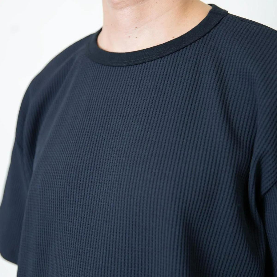 TURN ME ON(ターンミーオン) / 半袖 ワッフルサーマルＴ / ワッフルサーマルTEE - BLACK / 125-603 / メンズ