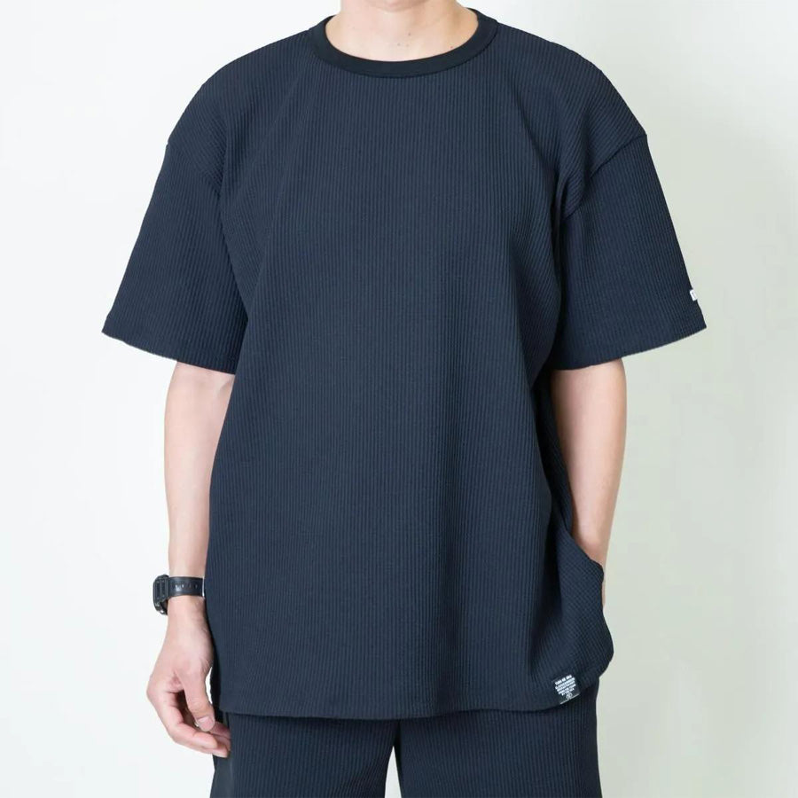 TURN ME ON(ターンミーオン) / 半袖 ワッフルサーマルＴ / ワッフルサーマルTEE - BLACK / 125-603 / メンズ