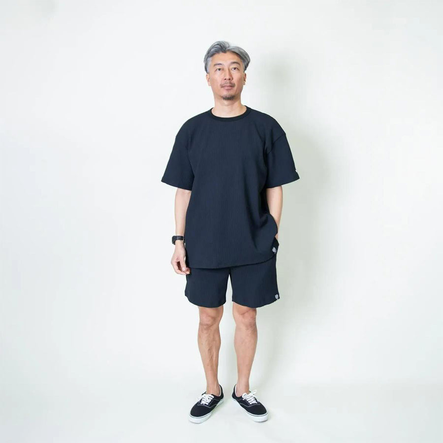 TURN ME ON(ターンミーオン) / 半袖 ワッフルサーマルＴ / ワッフルサーマルTEE - BLACK / 125-603 / メンズ