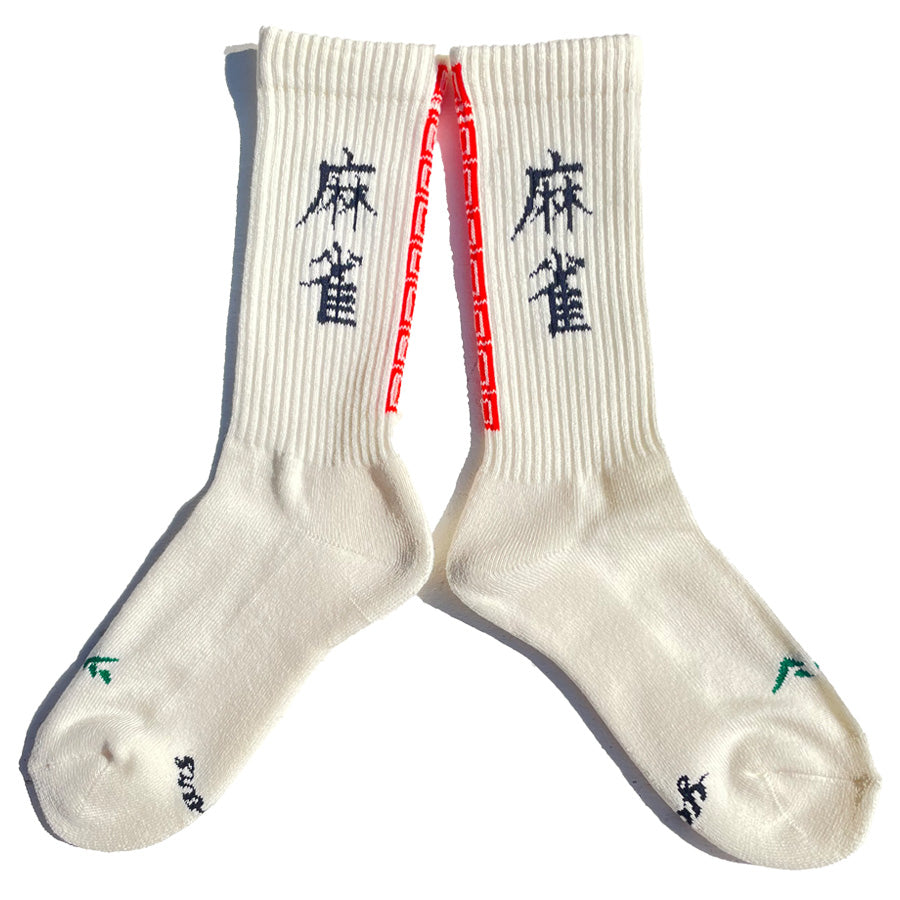 yours socks(ユアーズソックス) / 靴下 クルーソックス  / 麻雀 - WHITE / Y2508 / メンズ