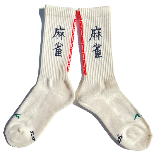 yours socks(ユアーズソックス) / 靴下 クルーソックス  / 麻雀 - WHITE / Y2508 / メンズ