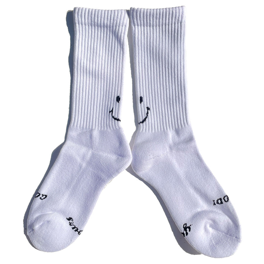yours socks(ユアーズソックス) / 靴下 クルーソックス  / SMILE - WHITE / Y2506 / メンズ