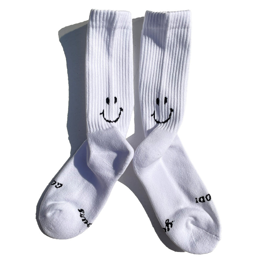yours socks(ユアーズソックス) / 靴下 クルーソックス  / SMILE - WHITE / Y2506 / メンズ