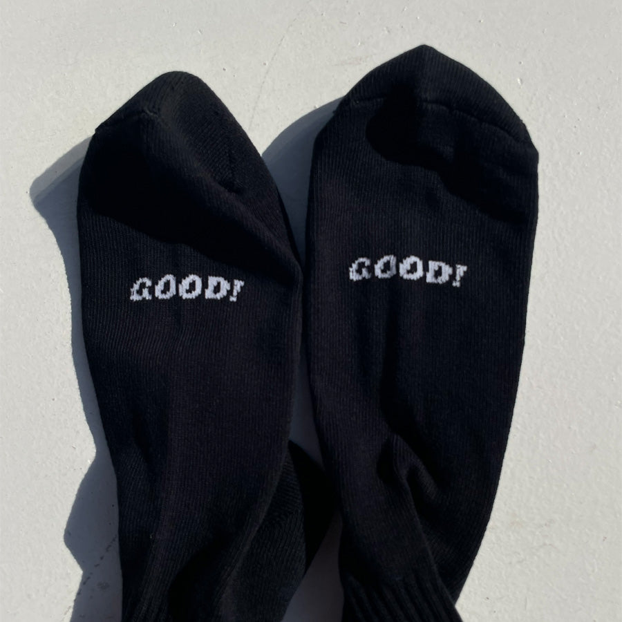 yours socks(ユアーズソックス) / 靴下 クルーソックス  / SMILE - BLACK / Y2506 / メンズ