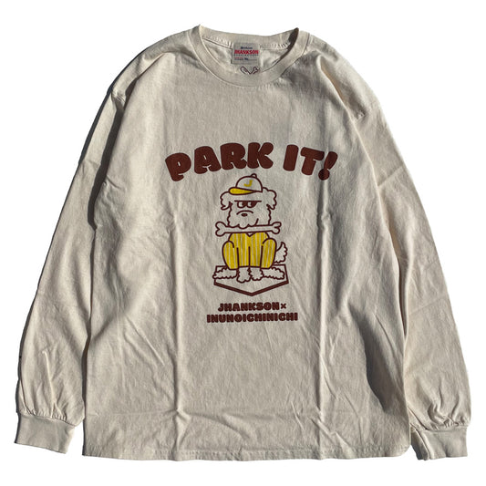 JHANKSON(ジャンクソン) x 犬の一日 / 長袖Tシャツ ロンT / PARK IT! L/S TEE - NATURAL / JHI-LS014 / メンズ