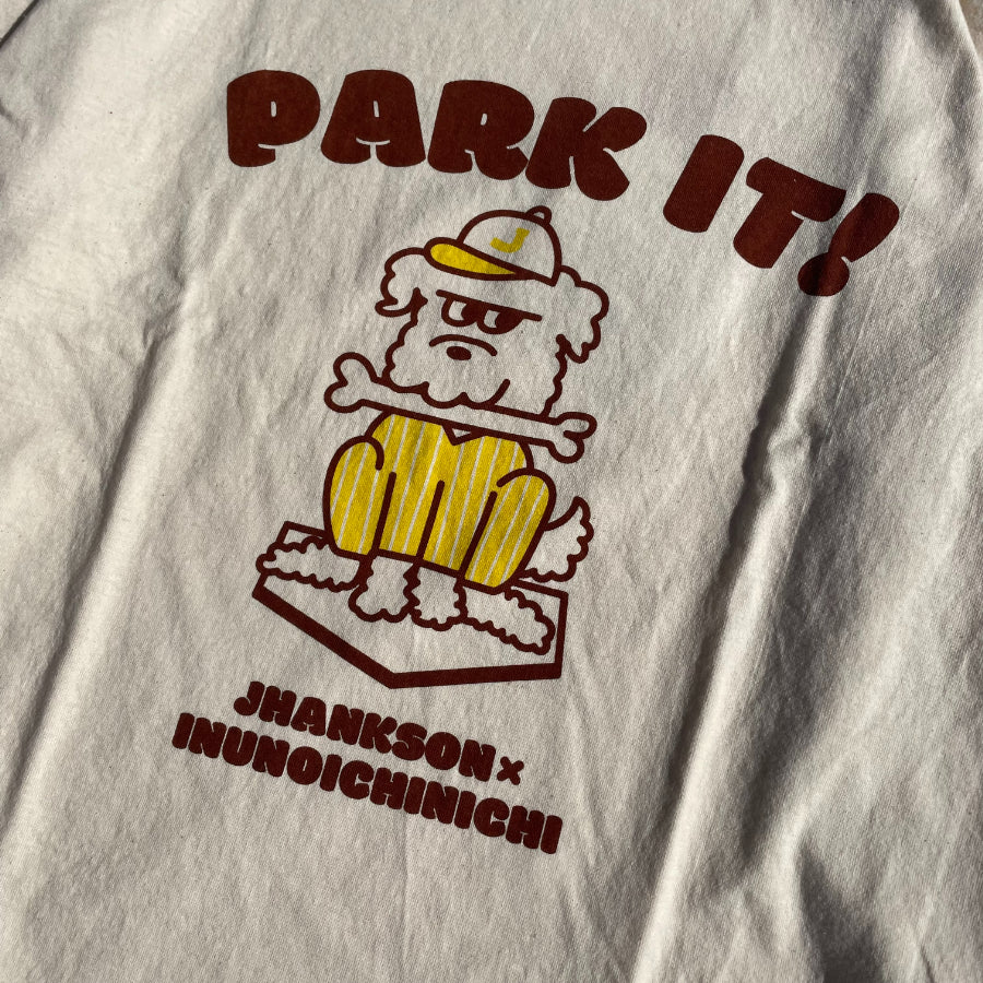 JHANKSON(ジャンクソン) x 犬の一日 / 長袖Tシャツ ロンT / PARK IT! L/S TEE - NATURAL / JHI-LS014 / メンズ
